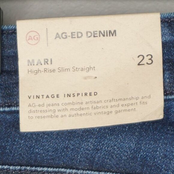 New AG Mari High Rise Stretch Slim Straight Leg Jeans in 8 Years Brooklyn sz 23 - Picture 10 of 16
